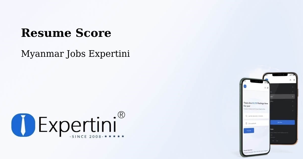 Resume Score & Job Description Match Tool – Myanmar - Myanmar Jobs Expertini